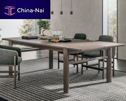 Contemporary dining table Biteoakwooden baserectangular