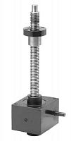 Rotating screw jack safety nut