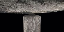 Contemporary table stonesteelwooden base