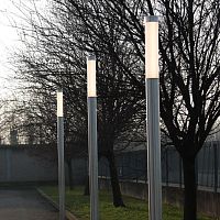 Contemporary light column THORstainless steelpolycarbonateLED