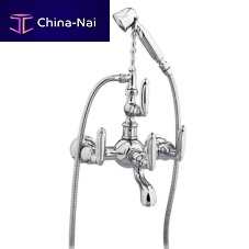 Double-handle shower mixer tap 035016.K00.50for bathtubwall-mountedmetal