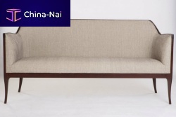 Traditional sofa 3205beigewooden3-seater