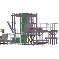 Automatic big-bag filling station powder