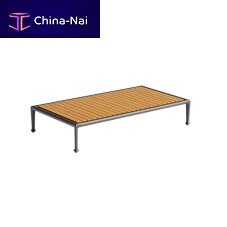 Contemporary coffee table Treble teakaluminum baserectangular