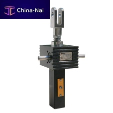 Trapezoidal screw jack SJA seriesworm gearsafety nutflange