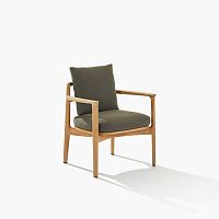 Contemporary armchair MAGNOLIA fabricirokowith removable cushion