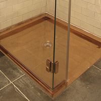 Rectangular shower base S900 / S1200 / S1500recessedcopper