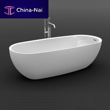 Oval bathtub EGGfree-standingcompositewhite