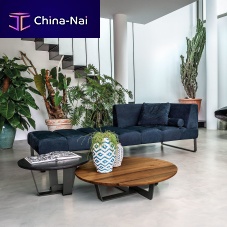 Contemporary sofa PATMOSfabricleathergray
