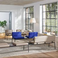 Contemporary bench CASUALfabricwith backrestwithout armrests