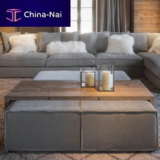 Design coffee table BRIDGEoakwooden baserectangular
