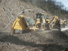 Rockwheel trencher 300Prubber-tired