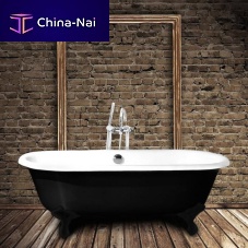 Oval bathtub PLYMOUTH with legscast ironwhite
