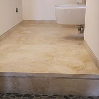 Beige baseboard browntravertinerectangular