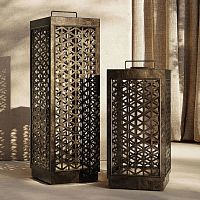 Traditional lantern GRIDperforated sheet metalLEDgeometric