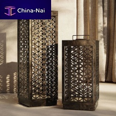 Traditional lantern GRIDperforated sheet metalLEDgeometric