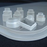 Round optical window flat squaresapphirequartz