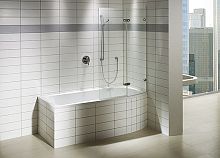 Corner bathtub-shower combination AROSA 170built-inacrylic