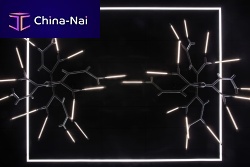 Contemporary chandelier Branch Chandelieraluminum profilepainted metalcommercial