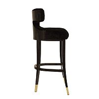 Traditional bar stool JULIAwoolwooden baseupholstered