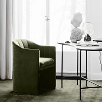 Contemporary chair LOAFER indoorfabricleather