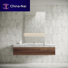 Wall-hung washbasin cabinet PUKA PUKAwalnutwood veneermarble