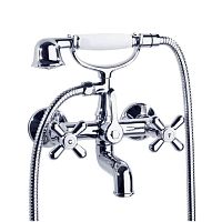 Double-handle shower mixer tap 3105CGfor bathtubwall-mountedchrome-plated brass