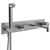 Double-handle shower mixer tap RWIT 3BD7 IS G1for bathtubwall-mountedsteel