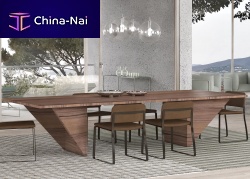 Contemporary dining table PAR.XRwalnutMDFrosewood
