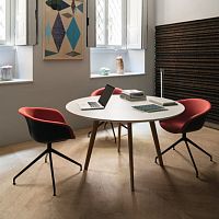 Contemporary dining table GHER MDFoak baseround