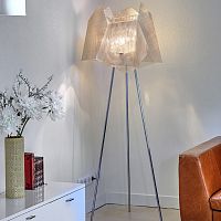 Floor-standing lamp CRISTAL N�34Cpolished stainless steelcontemporarypatio