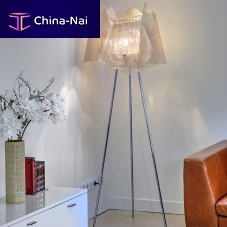 Floor-standing lamp CRISTAL N�34Cpolished stainless steelcontemporarypatio