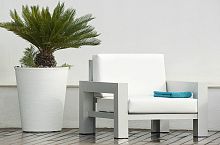 Contemporary armchair LAGUNA BLUEpolyurethanegarden