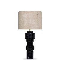 Contemporary lampshade SATURNmetalbrasswood veneer