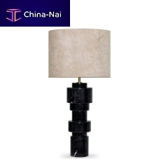 Contemporary lampshade SATURNmetalbrasswood veneer