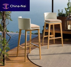 Contemporary bar chair ARCindooracrylic fabriclacquered aluminum