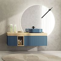 Wall-hung washbasin cabinet RT08 RigatooakHPLcontemporary
