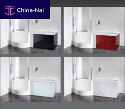 Rectangular bathtub surround TWINLINE: 1glass