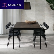 Contemporary table VIPP972 LARGEwoodenstainless steelpowder-coated steel
