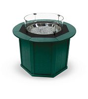 Contemporary coffee table FTC38recycled plasticroundwith bioethanol burner