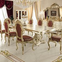 Classic dining table 15114solid woodsolid wood baserectangular