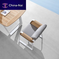 Contemporary dining chair WINGoutdoorSunbrella®wooden