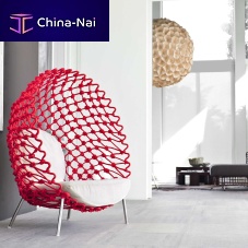 Original design armchair DRAGNETfabricsteelstainless steel