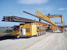 6-axle self propelled trolley Tire Trolley 50for construction
