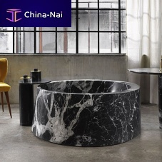 Round bathtub DESCO CIRCLEfree-standingmarble