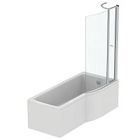 Rectangular bathtub-shower combination E1145free-standingcomposite