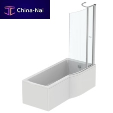 Rectangular bathtub-shower combination E1145free-standingcomposite