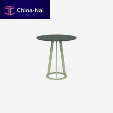 Contemporary table Plat-O Round 2Dekton®stainless steel baseround