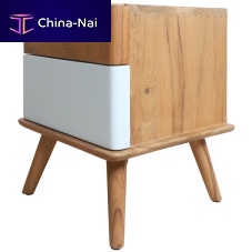 Contemporary side table KAPP teaksolid woodrectangular