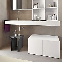 Double vanity top FLATglassCorian®